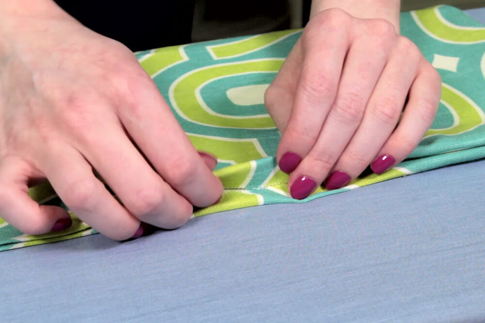 How to Sew a Throw Pillow - Ironing the edges