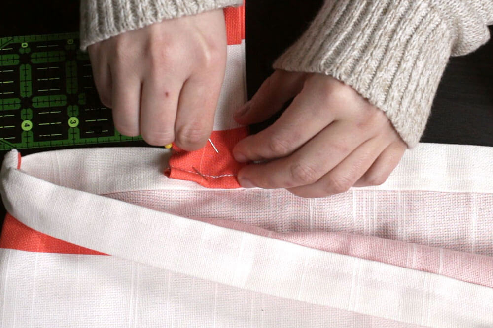 How To Make a Simple Tote Bag - Adding the straps