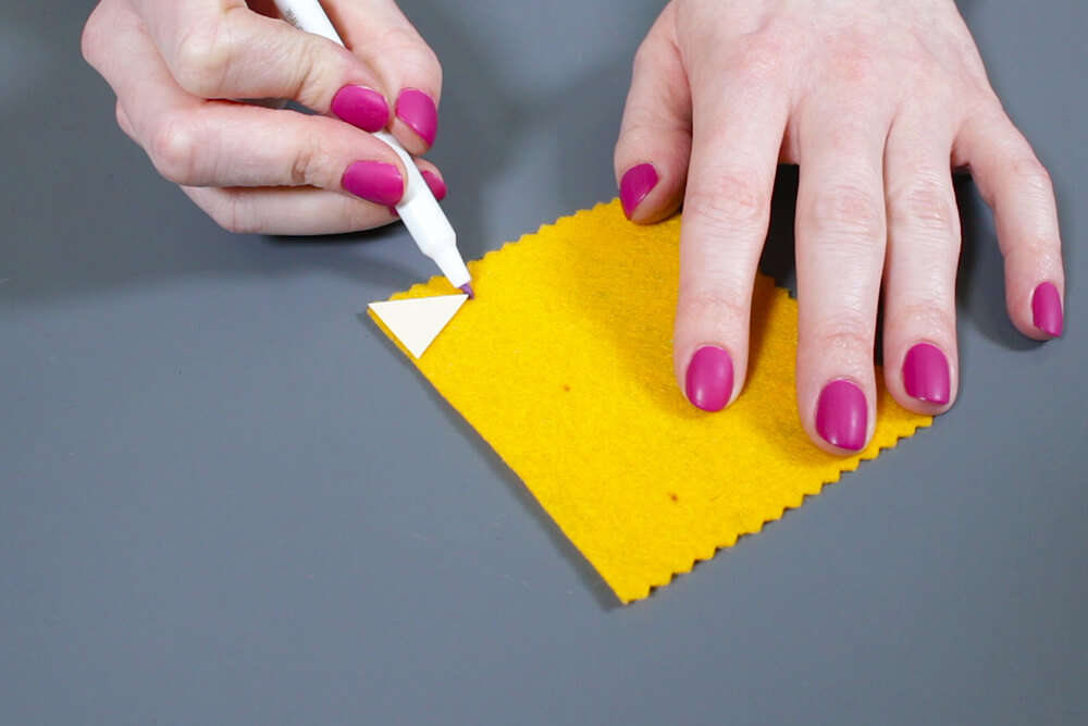 How To Make a Felt Pencil Holder- Cut out pieces of felt