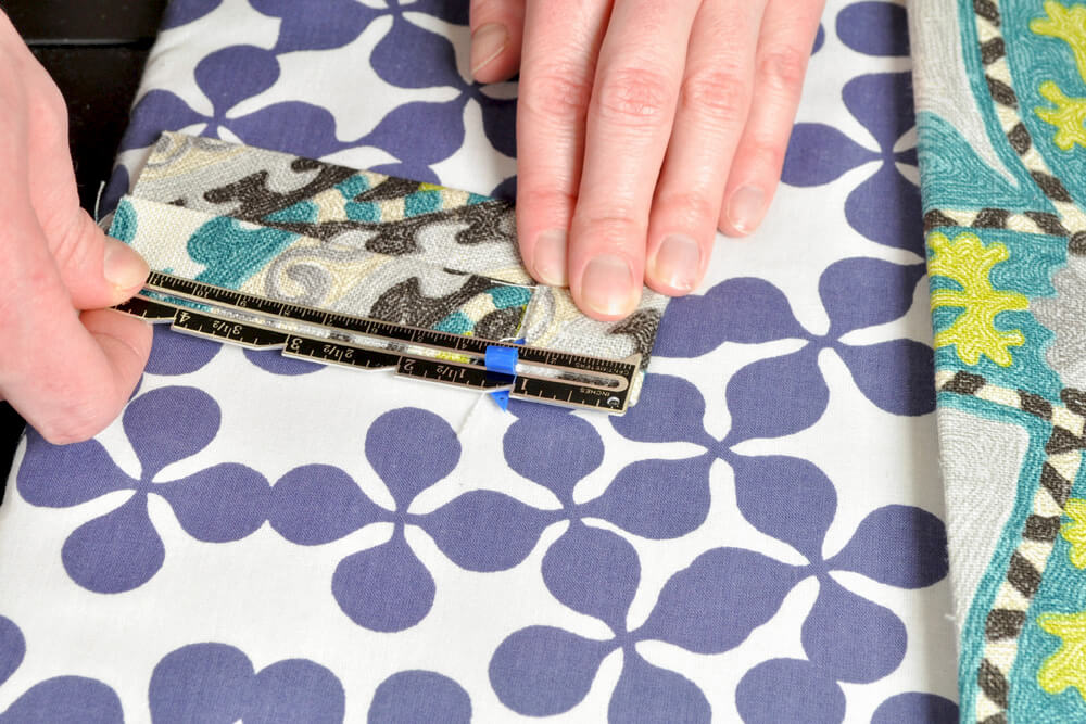 How To Make Lined Back Tab Curtains: Step 5 - Sew top & tabs