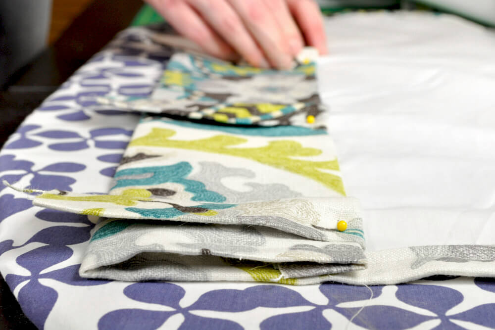 How To Make Lined Back Tab Curtains: Step 5 - Sew top & tabs
