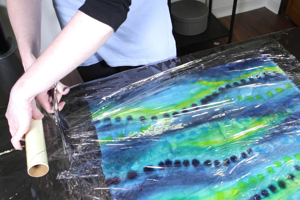 How to Dye Fabric - Painting with Dye - Setting the dye