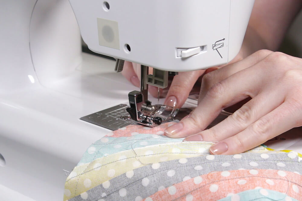 Quilted Throw Pillow - Sew halves together