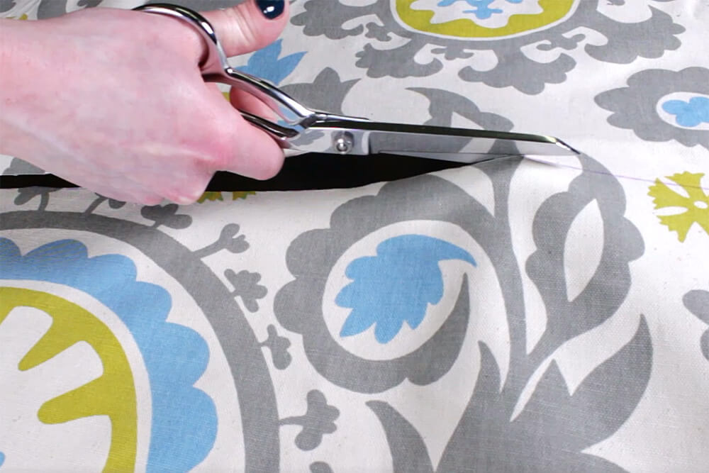 DIY Tab Top Curtains - Step 1: Measure & cut the fabric