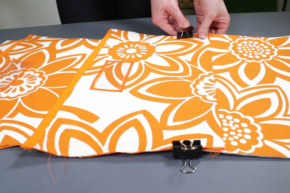 How to Make a Hanging Pocket Organizer - Attach the pockets