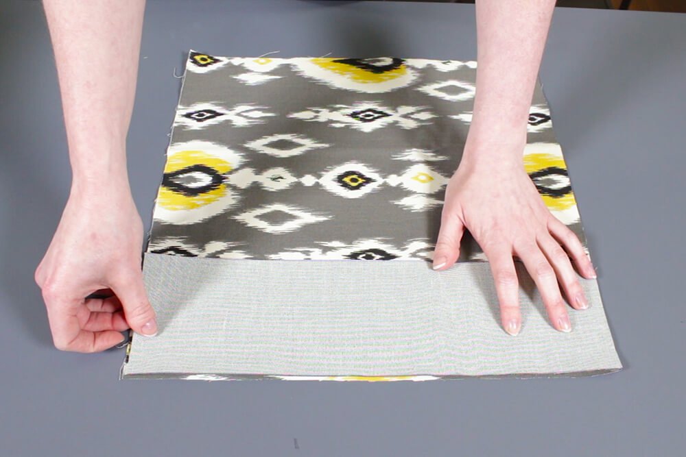 How to Make a Pouf Ottoman - Sew the sides