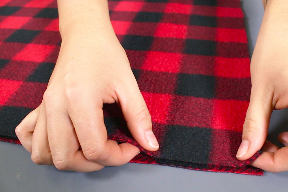How to Make a Fleece Poncho - Stitch the cowl