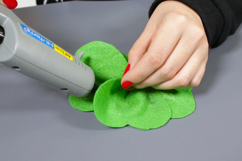 How to Make a Felt Shamrock - Sew and glue together
