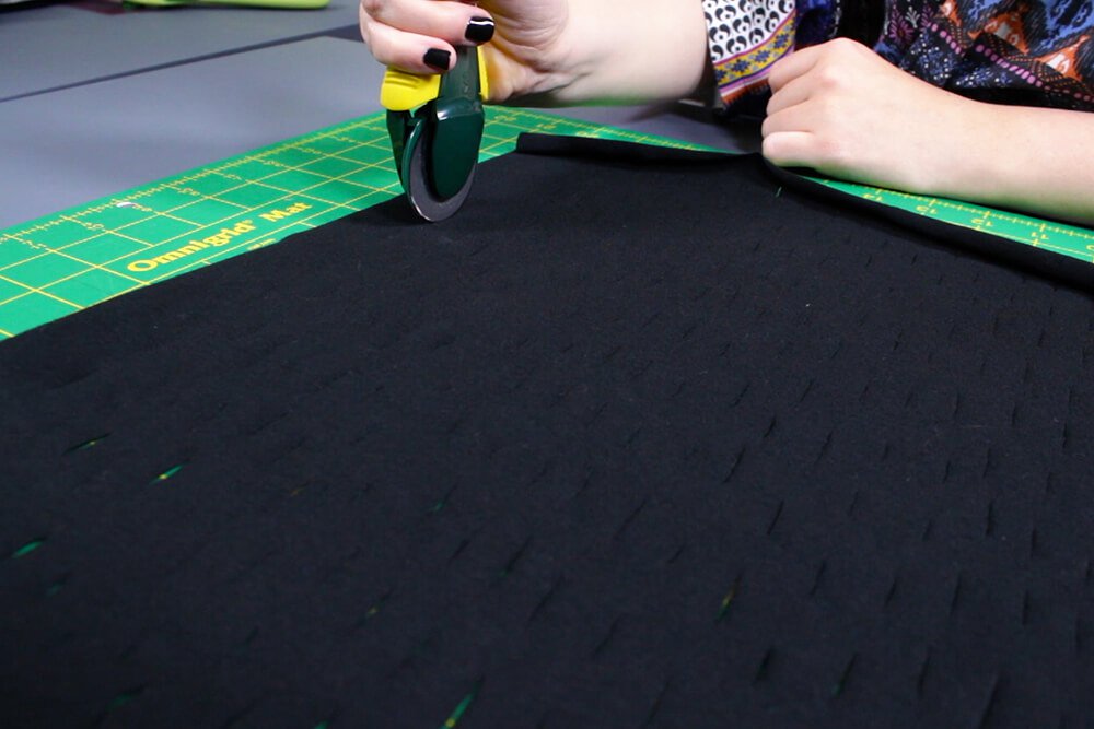 How to Make a Shag Rug - Cut and sew the rug base