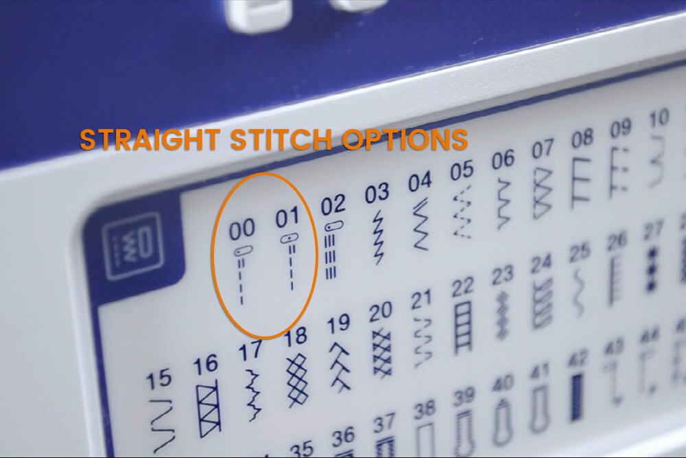 How to Sew a Straight Stitch - Select a straight stitch