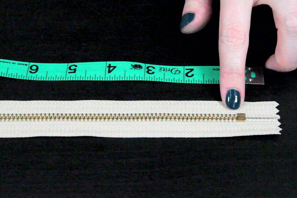 How to Sew an Upholstery Zipper - Measure the length of your closed-end zipper