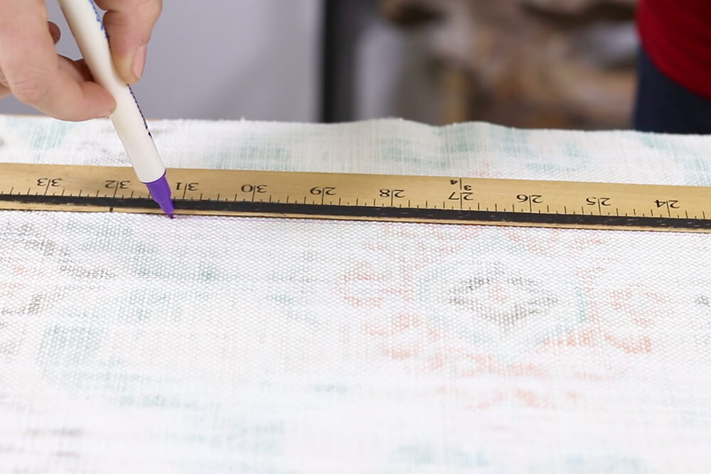How to Make a Floor Cushion - Measure and cut the fabric