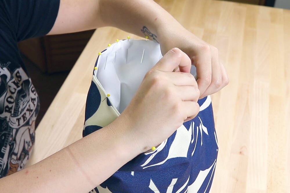 How To Make a Lunch Bag - Step 4: Insert the lining