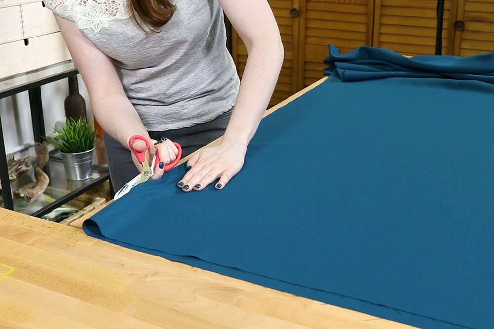 How to Make a Tablecloth - Fold one piece in half
