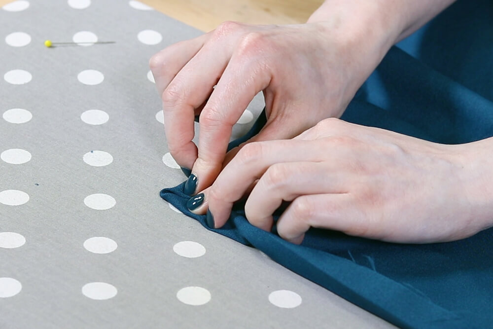 How to Make a Tablecloth - Fold in sides again