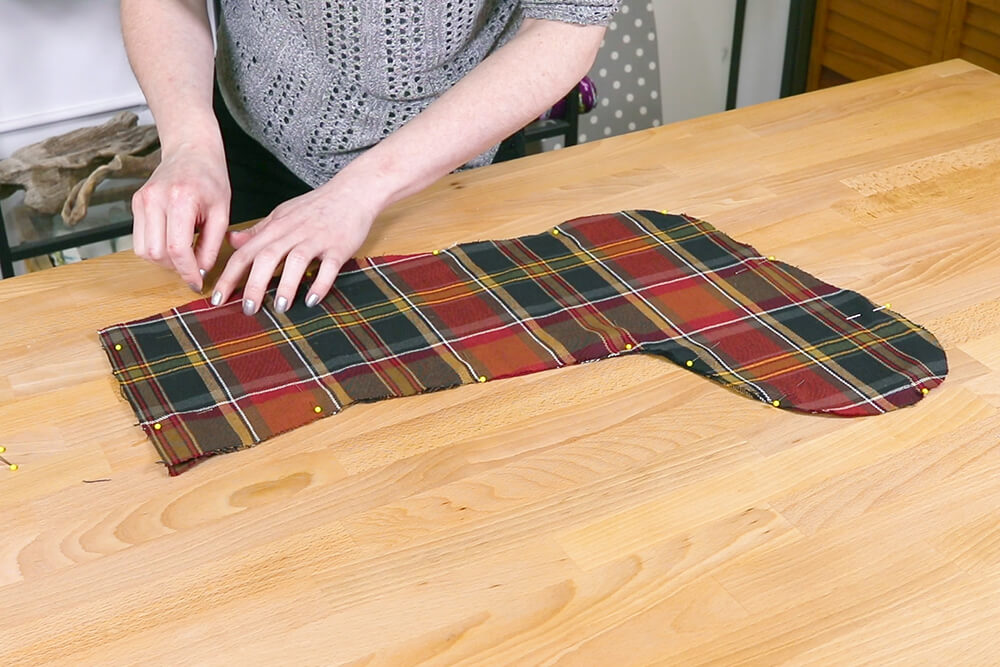 How to Make a Christmas Stocking with a Lining - Step 3