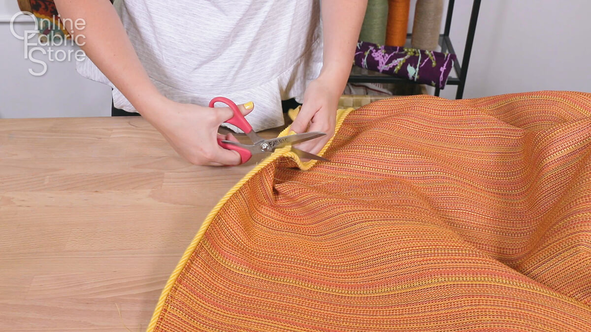 How to Make a Fabric Rug with Trim - Step 1